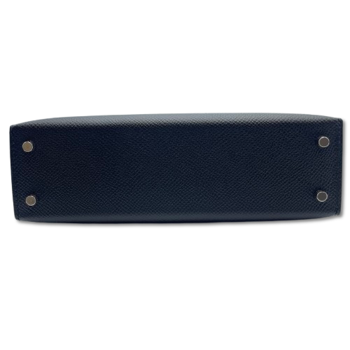 [Cash Price] Hermes Mini Kelly Noir Epson Silver Fittings W Engraved