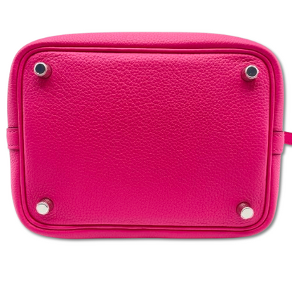 Hermes Picotin Lock PM Rose Extreme Torillon Maurice Silver Fittings B 조각.