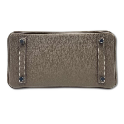 プレオウンド エルメス バーキン 25 エトゥープ トゴ シルバー金具 W刻印