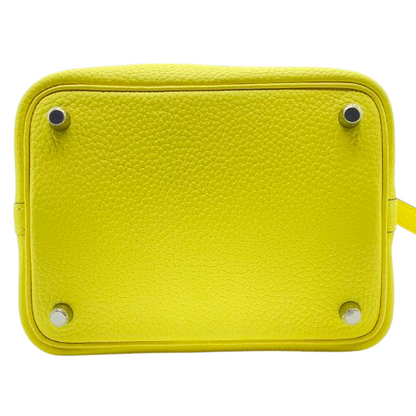 Pre-Owned Hermes Picotin Lock PM Limoncello Torillon Clemence Silver Fittings B Engraved
