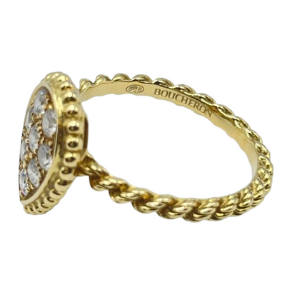 プレオウンドブシュロン セルパンボエムリング スモール 48（7号） JRG02144 イエローゴールド・ダイヤモンド