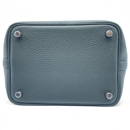 二手 Hermes Picotin Lock Eclat PM Vert Mangrove/Guri Pantin Taurillon Clemence 银色五金件 K Stamp