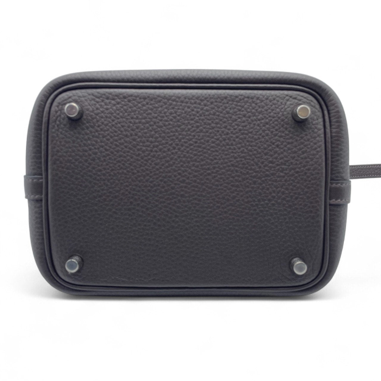 Pre-owned Hermes Picotan lock PM Evenne Taurillon Clemence Silver hardware K stamp