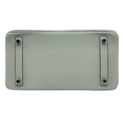 Pre-owned Hermes Birkin 30 Grineve Togo Silver hardware B engraved