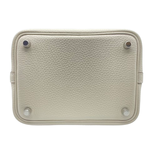 Pre-owned Hermes Picotan Lock PM Clet Taurillon Clemence Silver hardware K stamp