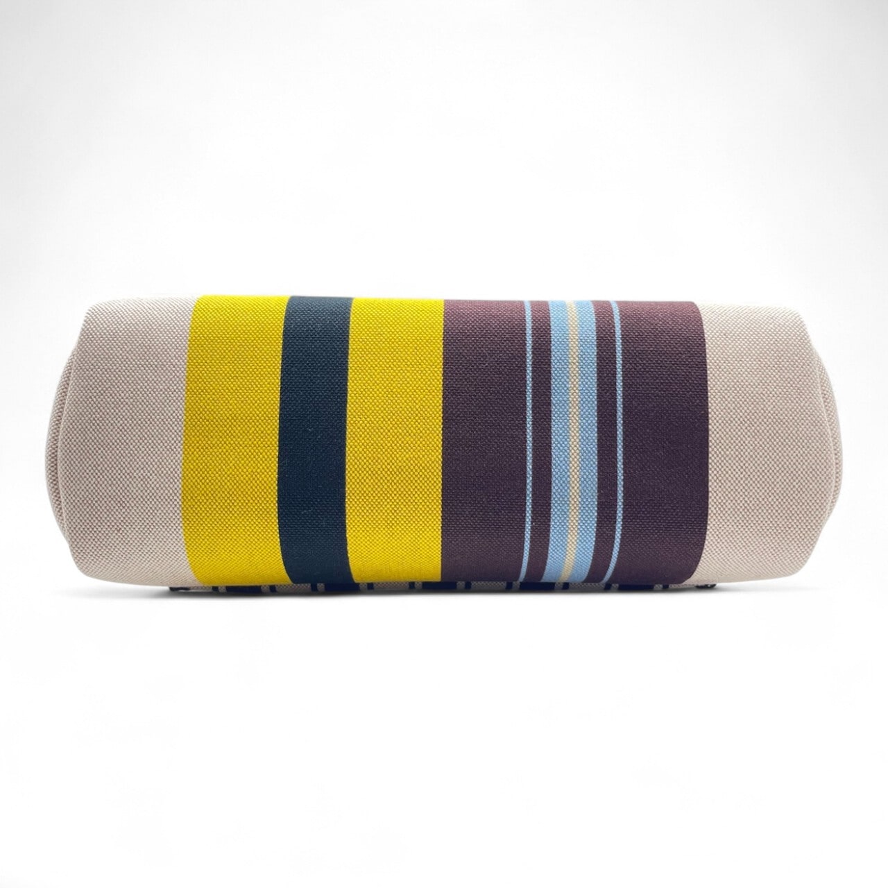 중고 에르메스 에일 백 지퍼 31 PM Rayule Noir/Ecru/Bordeaux/Jaune Toile Ash Plume/Vache Hunter 실버 하드웨어 W 각인