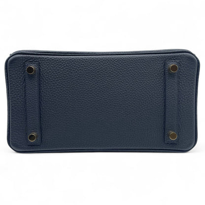 Pre-owned Hermes Birkin 25 Cavern Togo Gold hardware U engraved