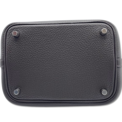 Pre-owned Hermes Picotan lock PM Evenne Taurillon Clemence Silver hardware K stamp