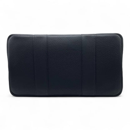 Pre-Owned Hermes Garden Party 41 Noir Toile Ash/Negonda Silver Hardware K Stamp