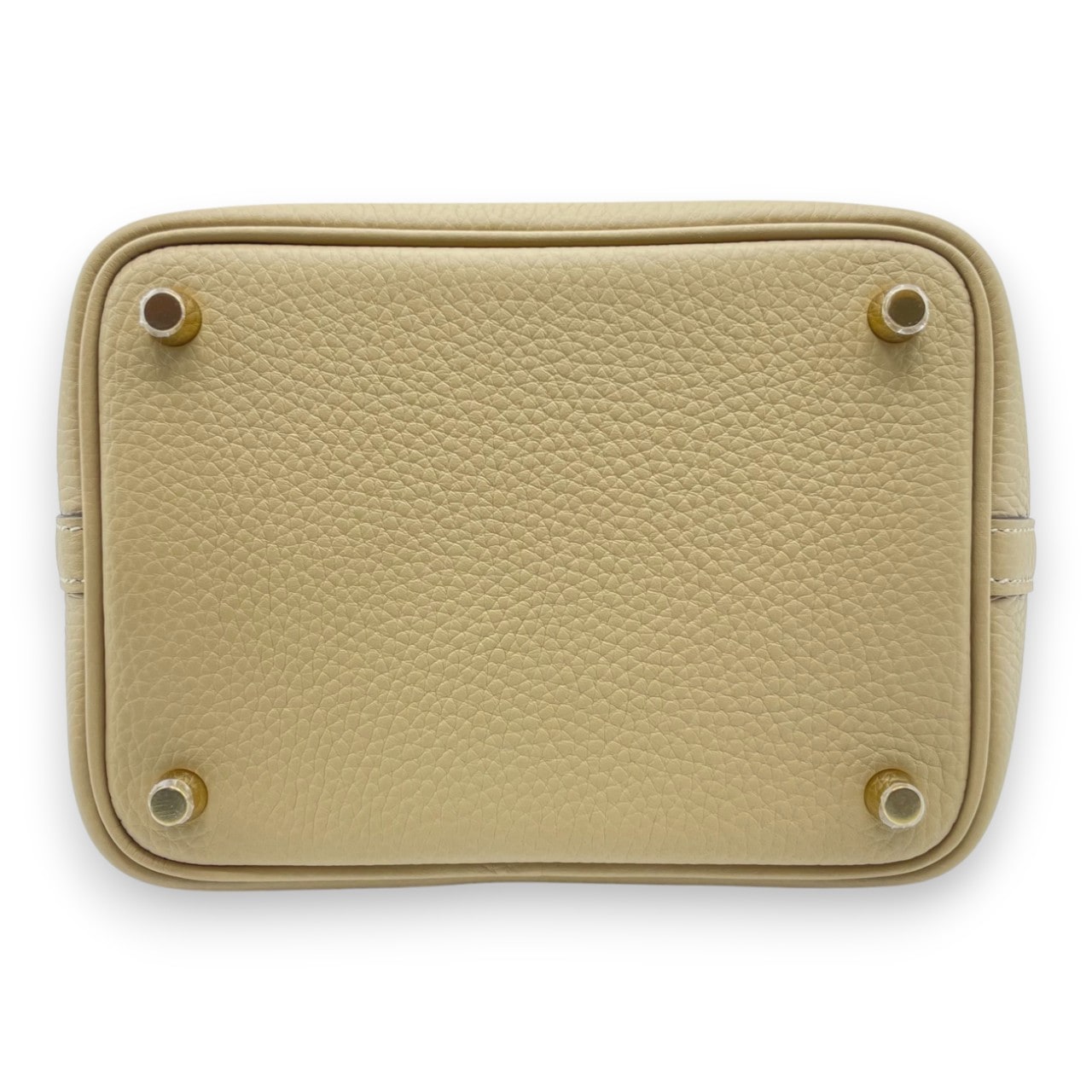 Pre-owned Hermes Picotan Lock PM Trench Taurillon Clemence Gold hardware K stamp