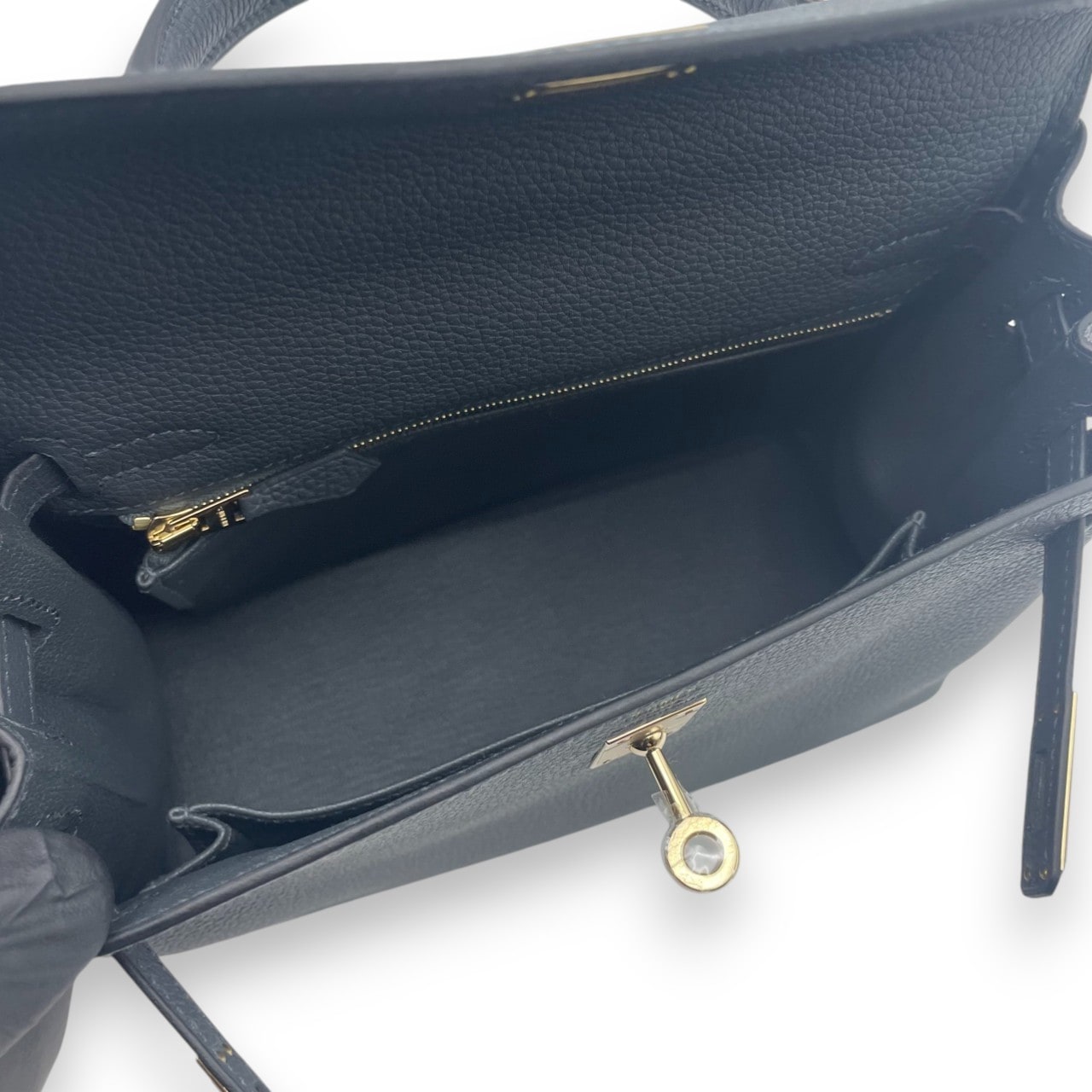 Pre-Owned Hermes Kelly 25 Grimisty Togo Champagne Gold Hardware W Engraved