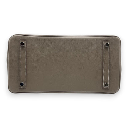 プレオウンドエルメス バーキン 30 エトゥープ エプソン シルバー金具 W刻印