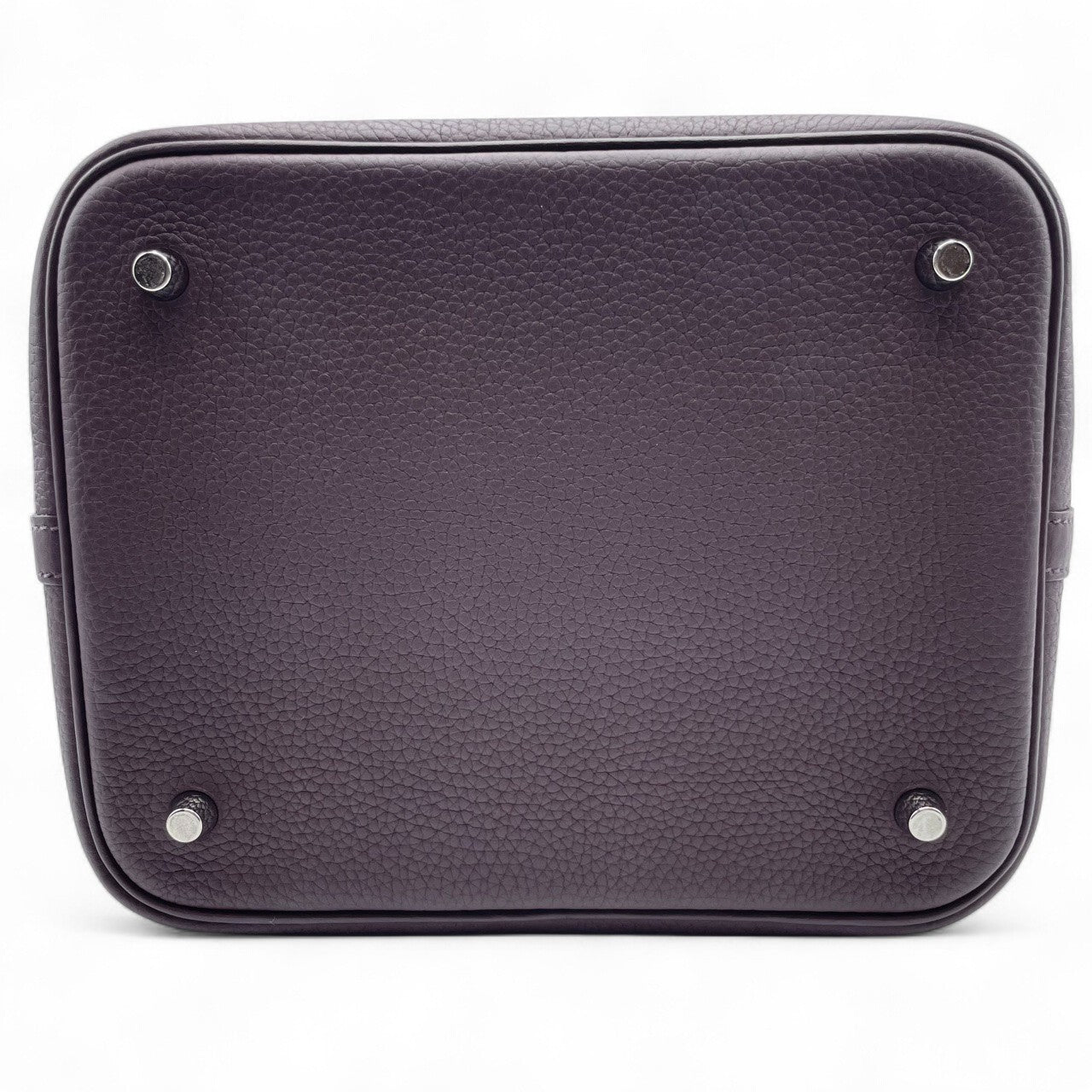 Pre-Owned Hermes Picotan Lock MM Rouge Serie Togo Silver Hardware U Engraved