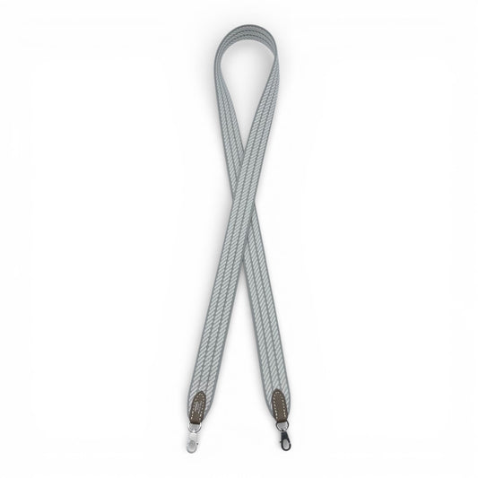 プレオウンドエルメス バンドリエール サングル コルタージュ25mm バックストラップ 85cm ブルーグラシエ/グリペール/エトゥープ トワル/スイフト シルバー金具 K刻印