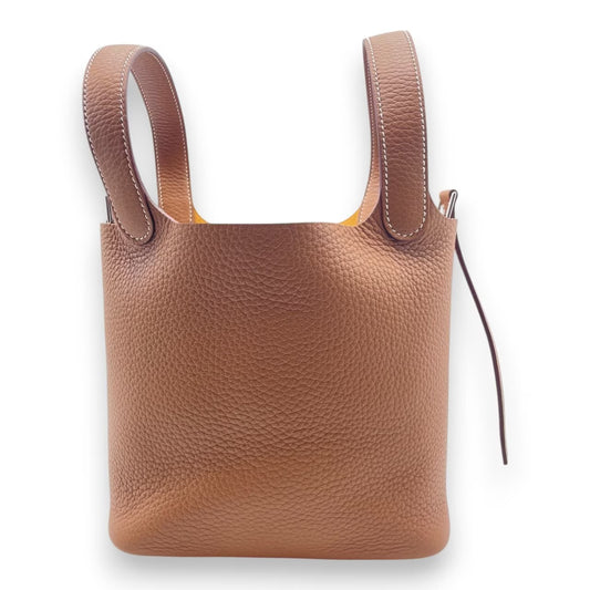 プレオウンドエルメス ピコタンロック PM ゴールド トリヨンクレマンス シルバー金具 K刻印