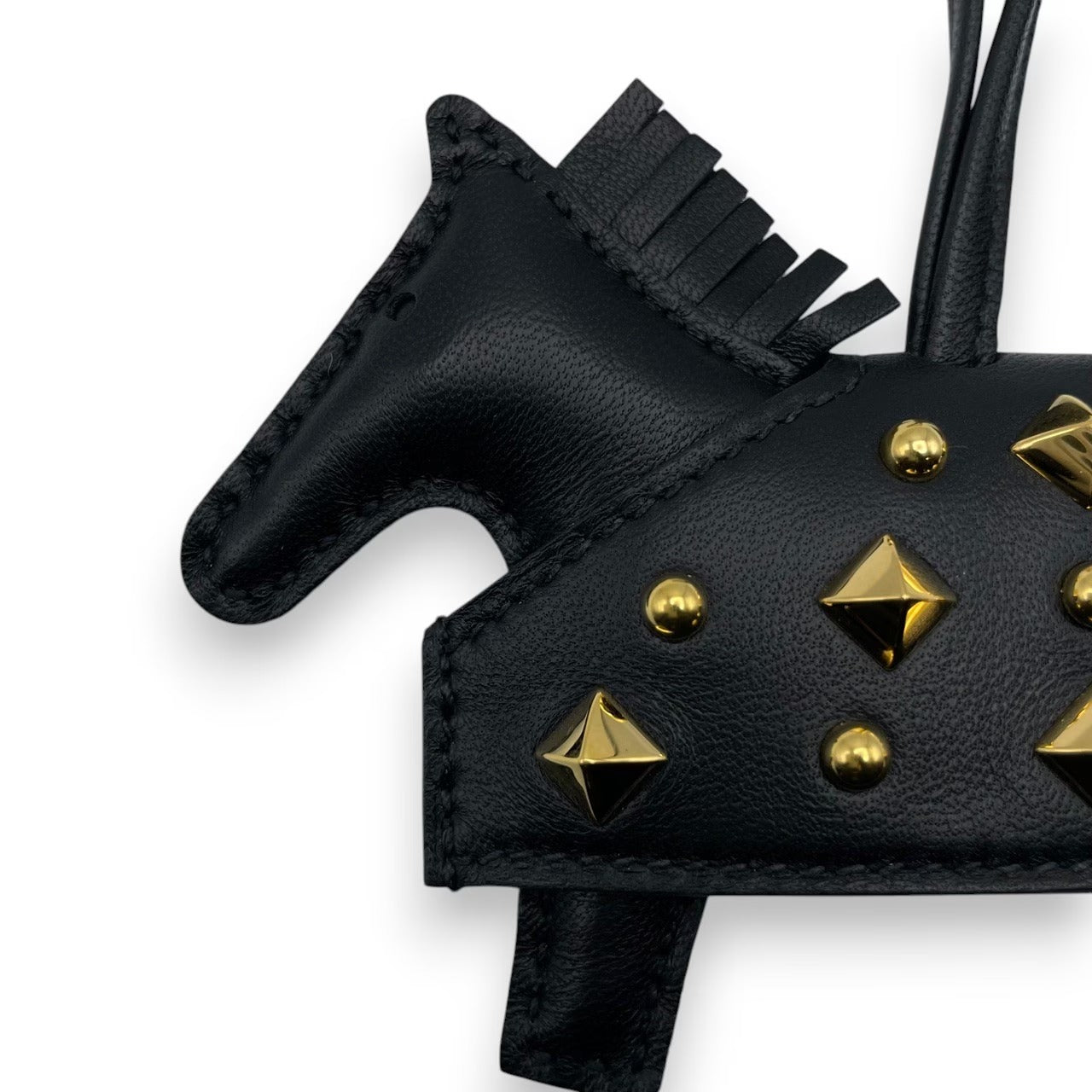 プレオウンドエルメス ロデオチャーム ロベオロック PM ノワール ゴールド金具 K刻印