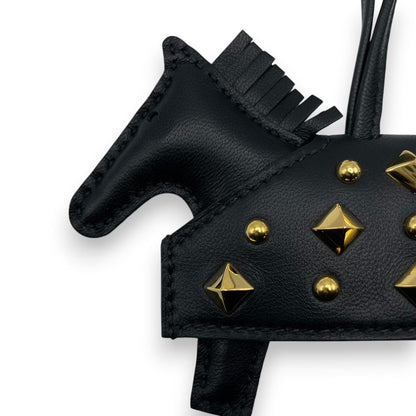 プレオウンドエルメス ロデオチャーム ロベオロック PM ノワール ゴールド金具 K刻印