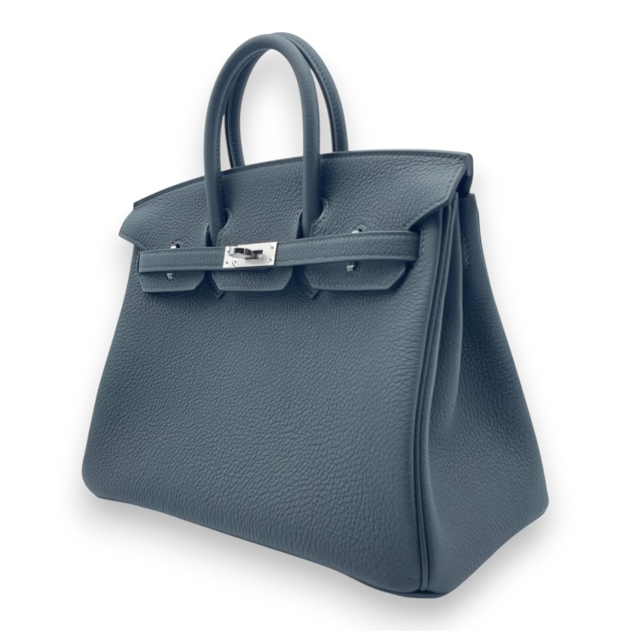 プレオウンドエルメス バーキン 25 ヴェールマングローブ トゴ シルバー金具 W刻印