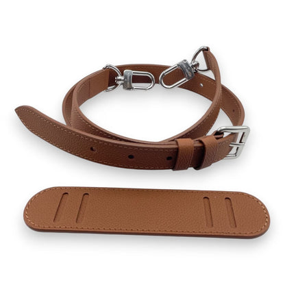 Pre-owned Louis Vuitton Keepall Bandouliere 35 Tan Waxy Calf Leather Silver Hardware