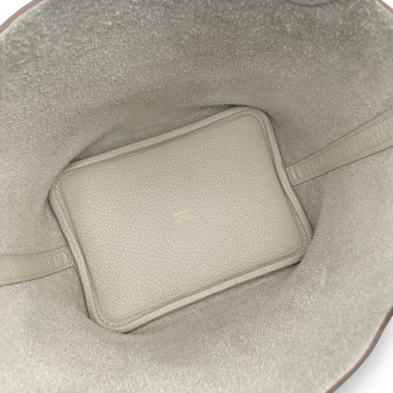 プレオウンドエルメス ピコタンロック PM クレ トリヨンクレマンス ゴールド金具 K刻印