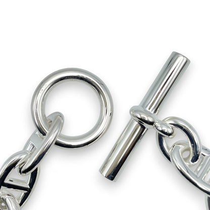 二手爱马仕 Chaine d'Ancre 手链 TGM 银 925 11 框