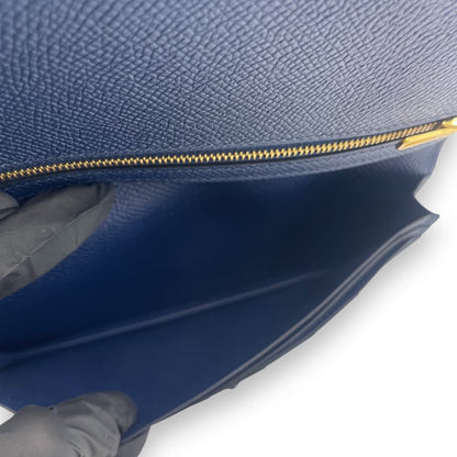 プレオウンドエルメス ベアンスフレ ヴェルソ ノワール/ブルーネイビー エプソン ゴールド金具 W刻印