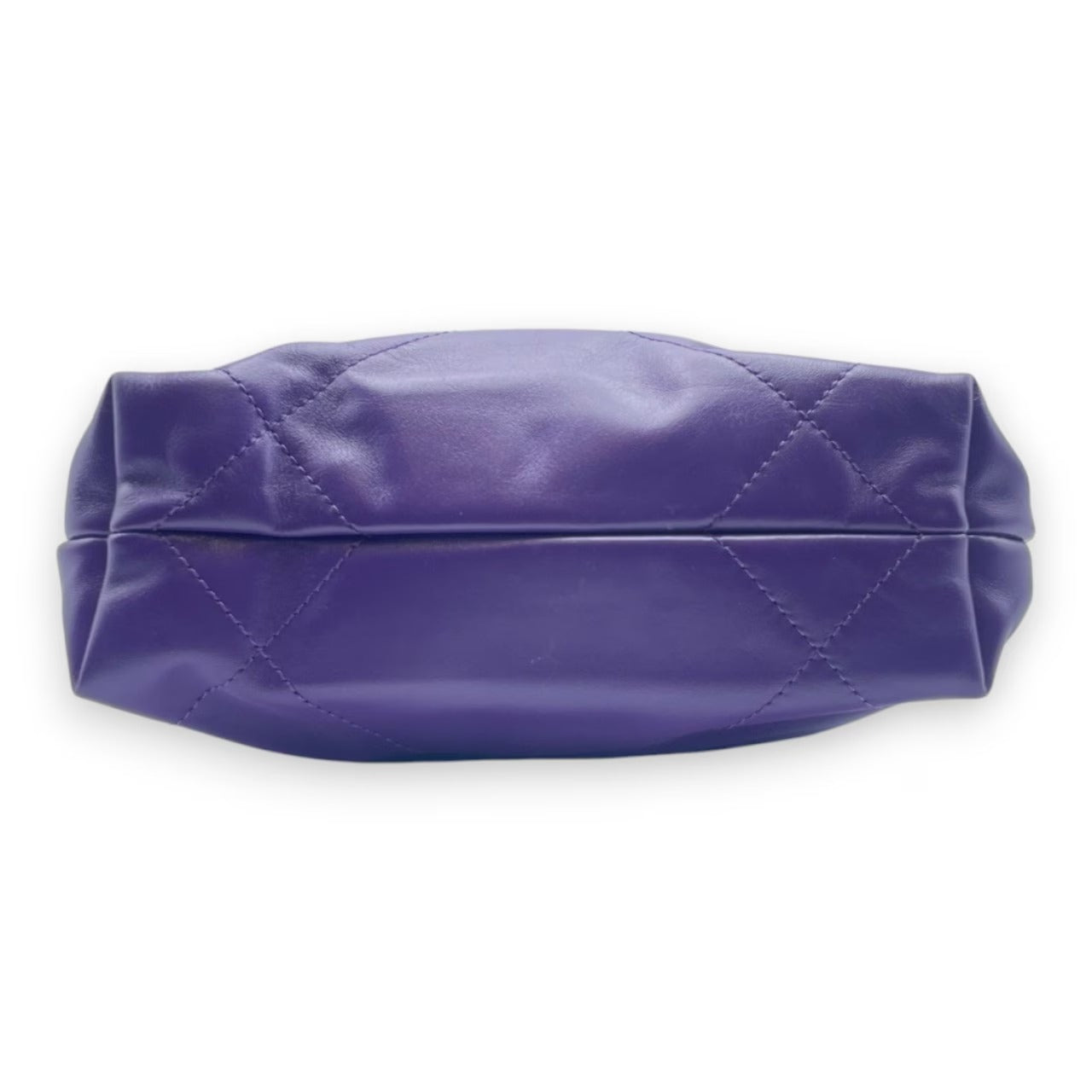 香奈儿CHANEL22迷你手袋紫色闪亮小牛皮彩虹五金配件