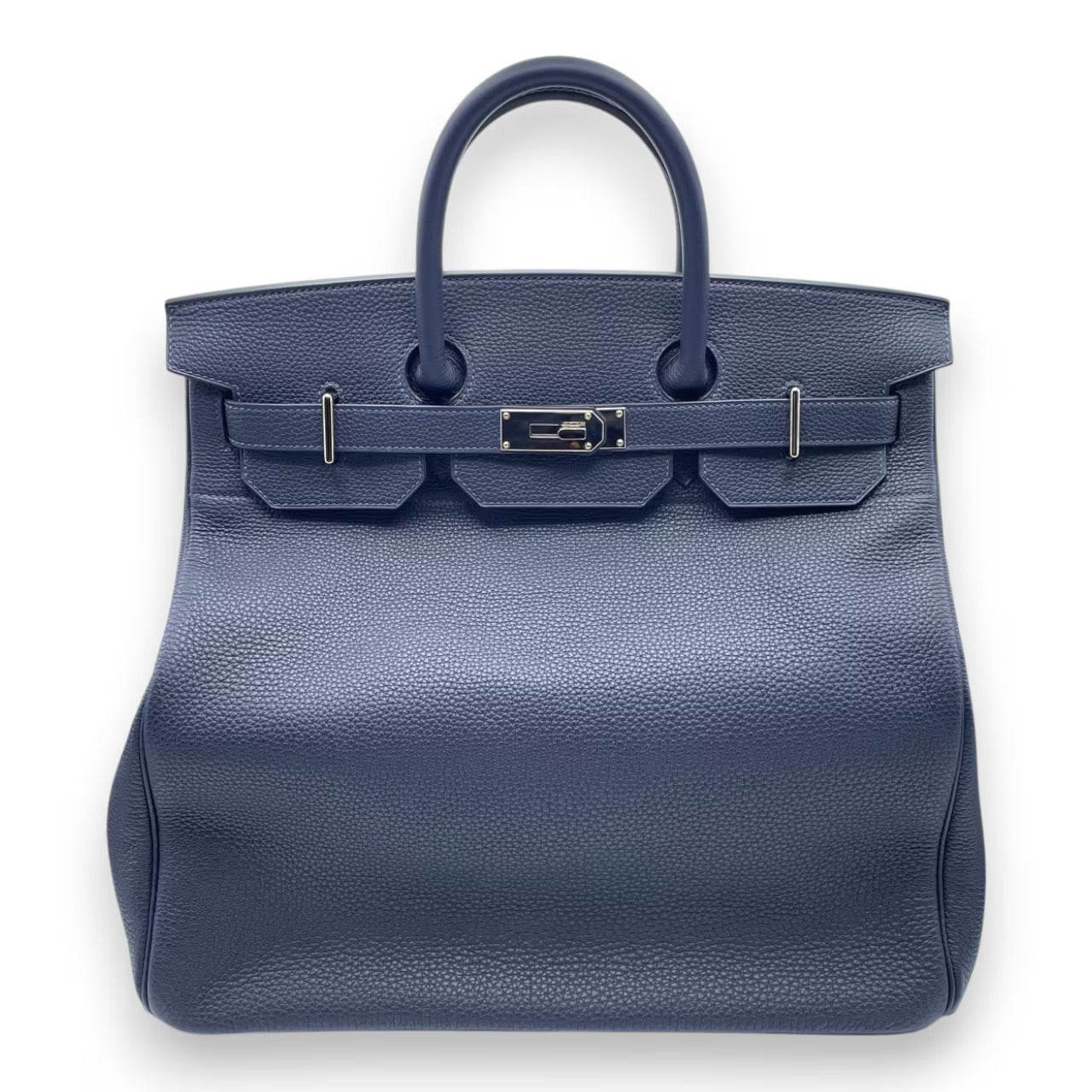 중고 에르메스 오타크루아 40 블루 뉘 토고 실버 하드웨어 Z 스탬프