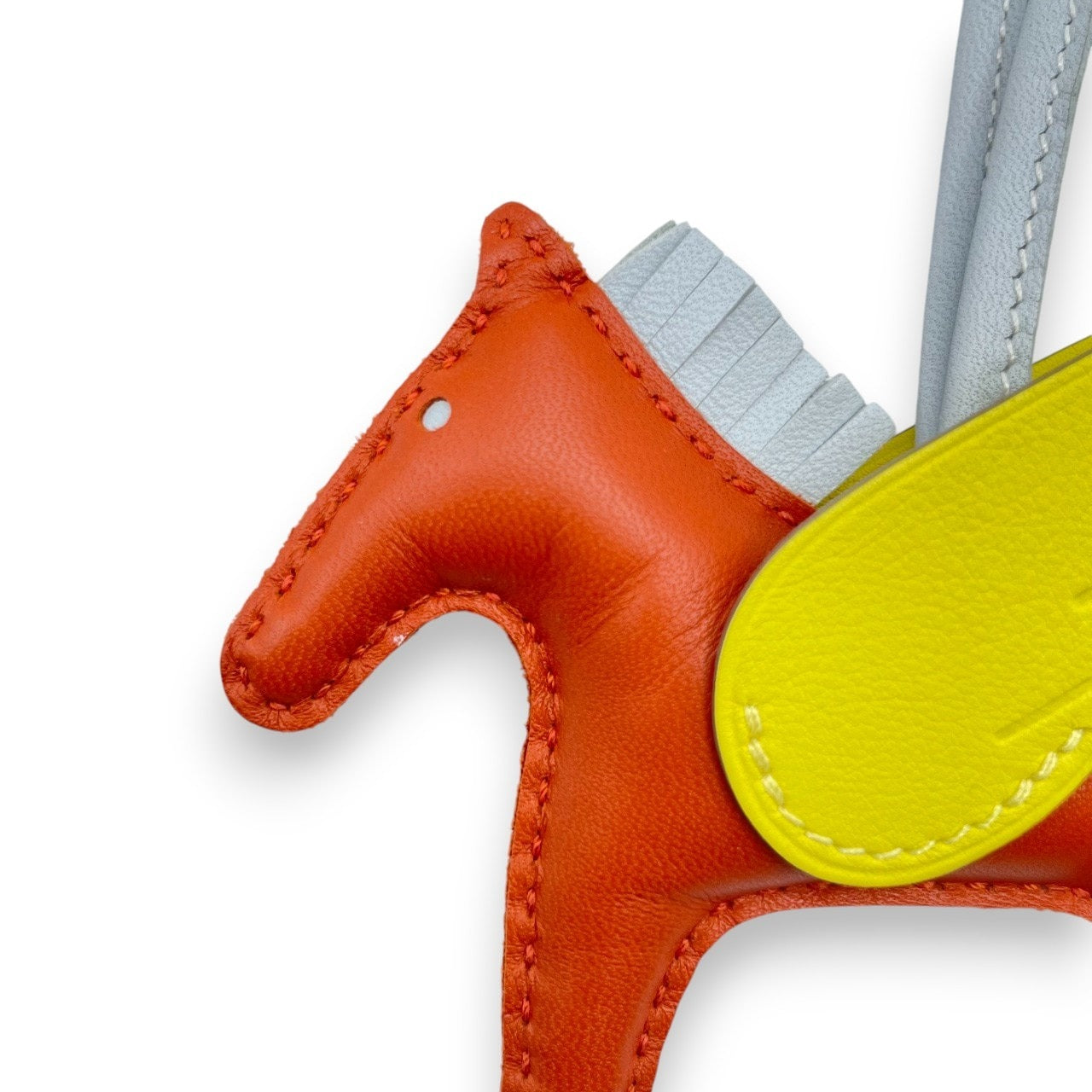 プレオウンドエルメス ペガサスチャーム PM カーネリアン/ブルーブリュム/ライム Z刻印