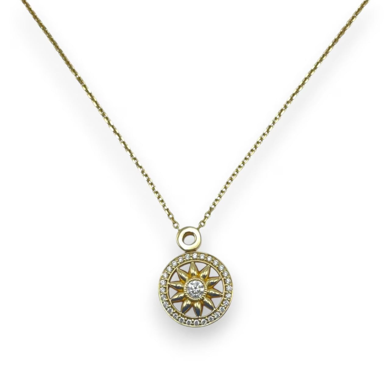 중고 해리 윈스턴 윈스턴 게이트 펜던트 PEDYRD1MWG 다이아몬드 옐로우 골드