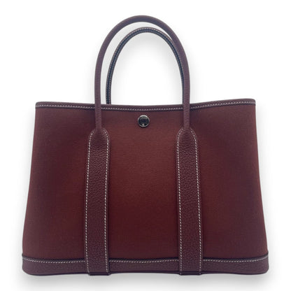 プレオウンドエルメス ガーデンパーティ TPM ルージュアッシュ トワルオフィシエ/ネゴンダ シルバー金具 K刻印