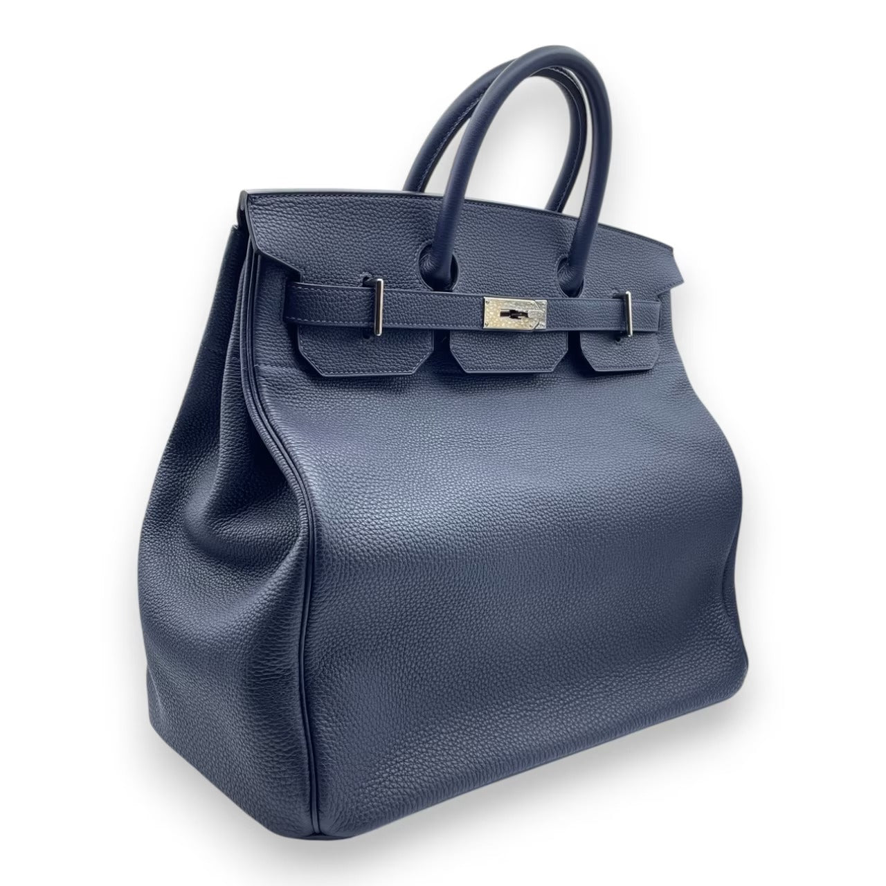 중고 에르메스 오타크루아 40 블루 뉘 토고 실버 하드웨어 Z 스탬프