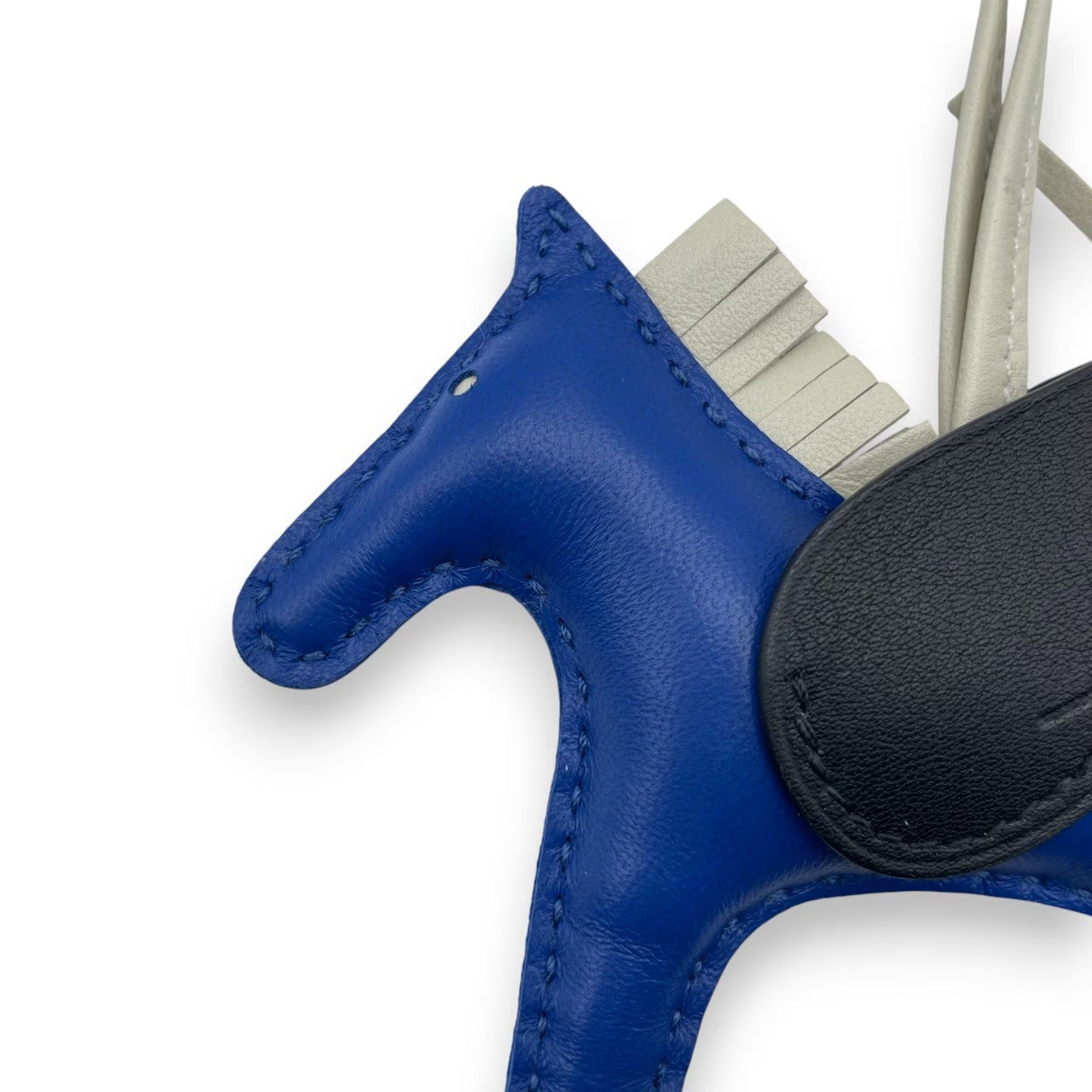 プレオウンドエルメス ペガサスチャーム PM ブルーフランス/クレ/ノワール U刻印