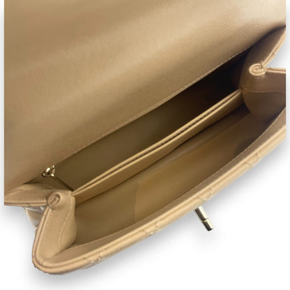 香奈儿可可手柄W24米色鱼子酱黄金配件