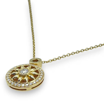 중고 해리 윈스턴 윈스턴 게이트 펜던트 PEDYRD1MWG 다이아몬드 옐로우 골드