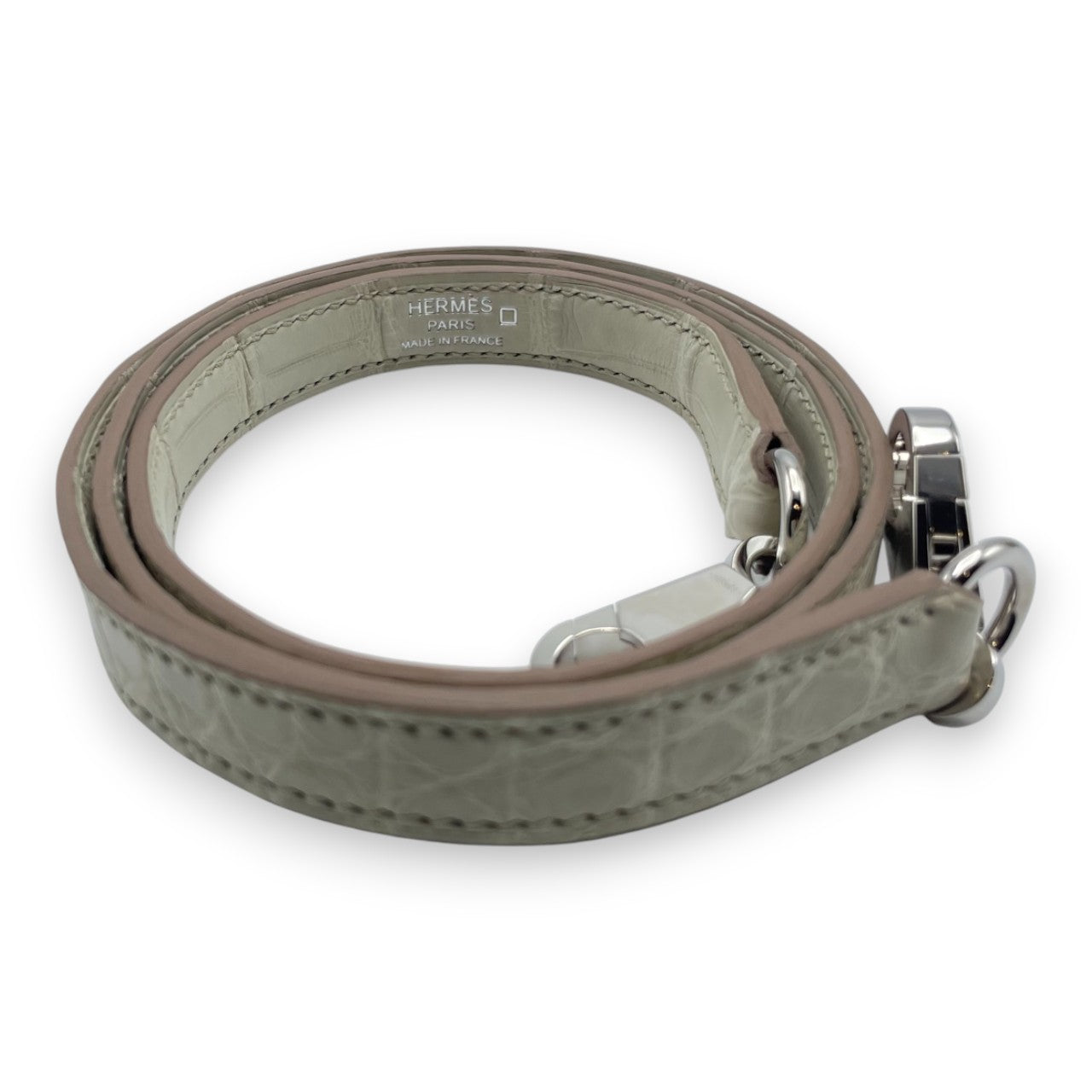 プレオウンドエルメス ケリー 25 べトン アリゲーターマット シルバー金具 B刻印