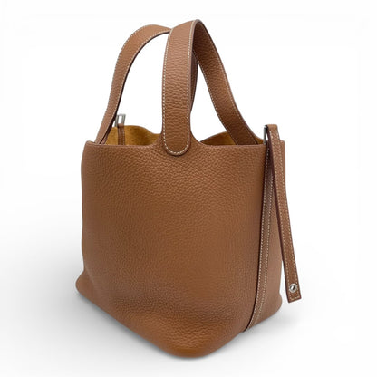 プレオウンドエルメス ピコタンロック MM ゴールド トリヨンクレマンス シルバー金具 U刻印