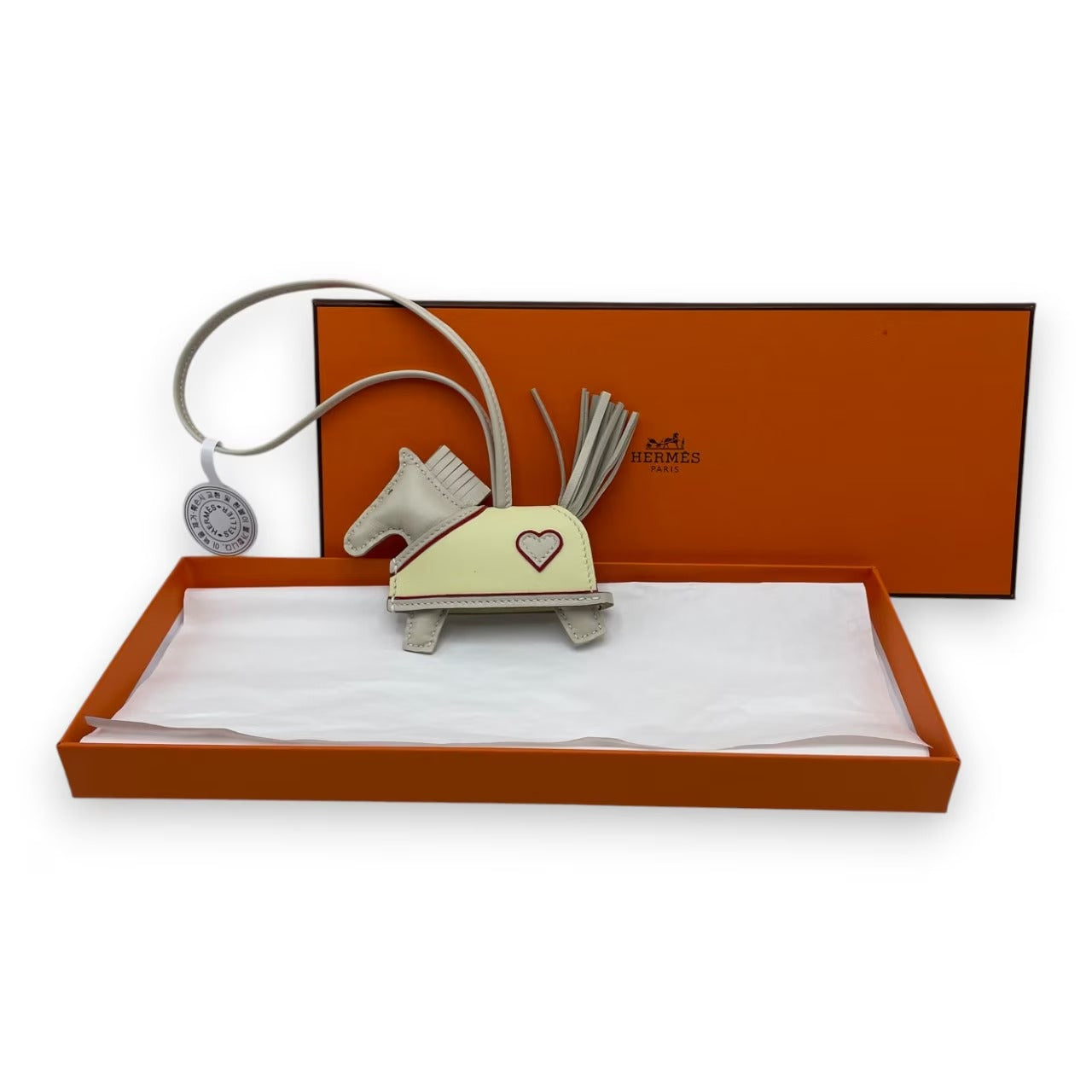 プレオウンドエルメス ロデオチャーム ロベオクール PM クレ/ジョーヌミルトン/ルージュラデュー K刻印