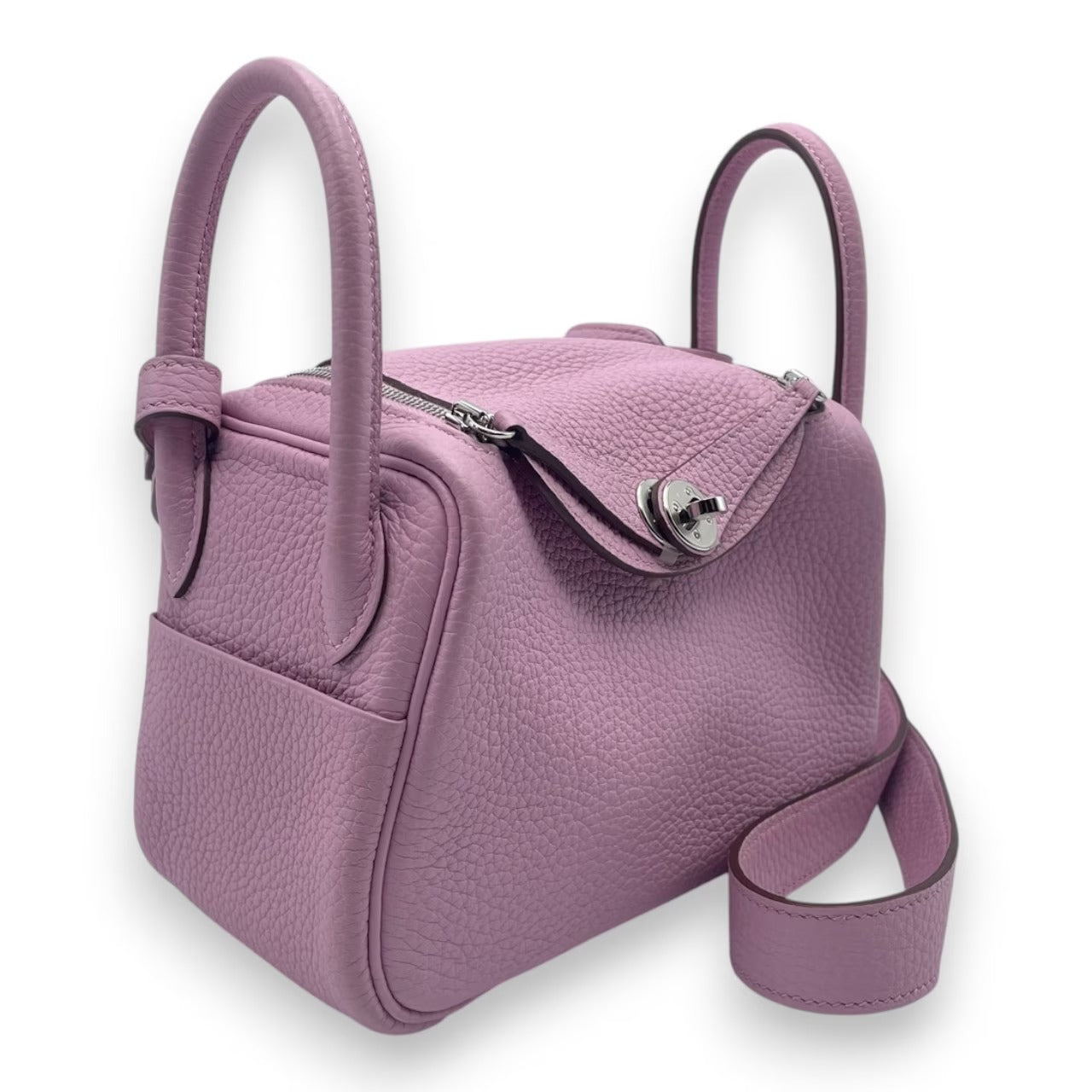 プレオウンドエルメス リンディミニ 20 モーヴシルベストル トリヨンクレマンス シルバー金具 U刻印