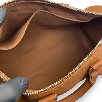 Pre-owned Louis Vuitton Keepall Bandouliere 35 Tan Waxy Calf Leather Silver Hardware