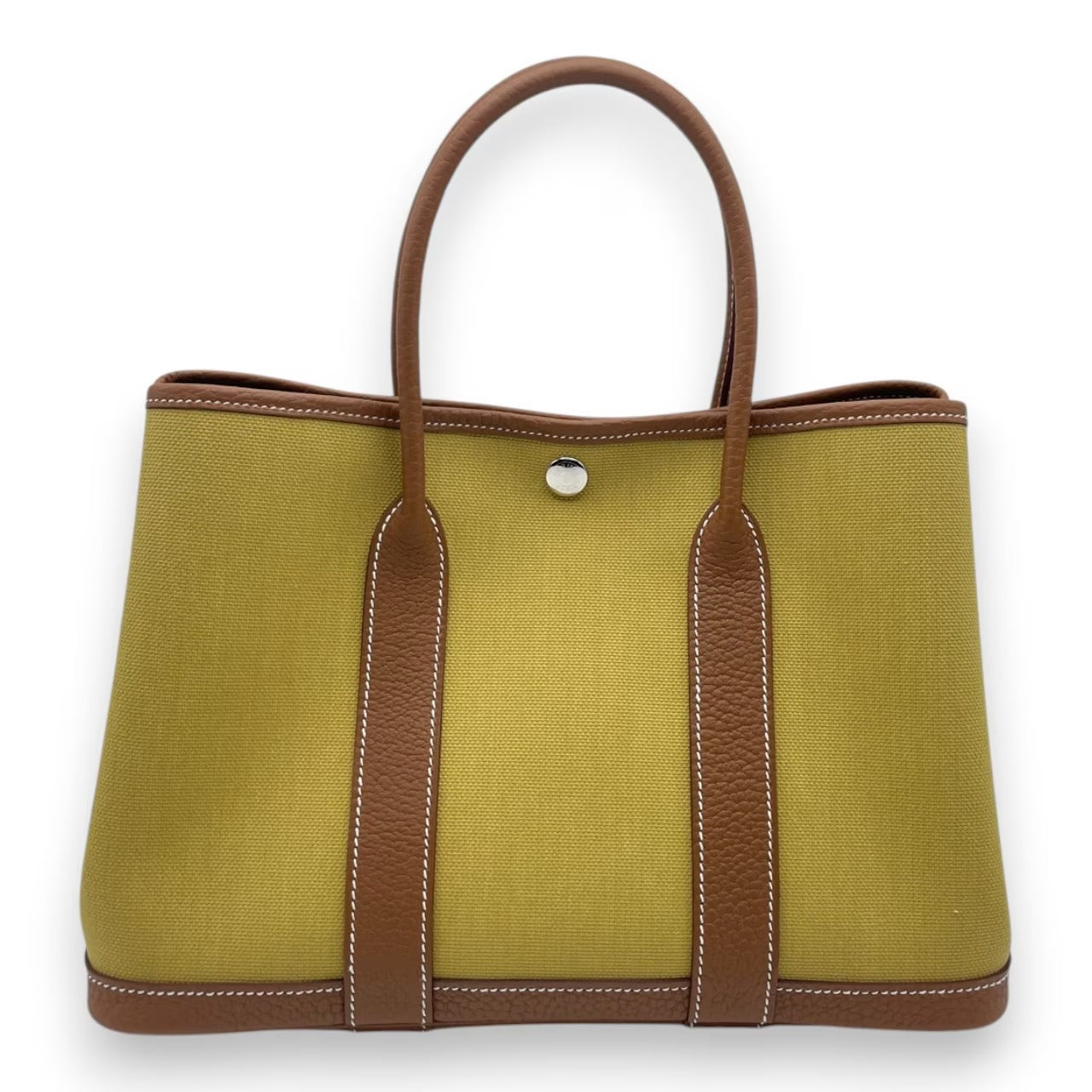 プレオウンドエルメス ガーデンパーティ TPM ジンジャー/ゴールド トワルミリタリー/ネゴンダ シルバー金具 B刻印