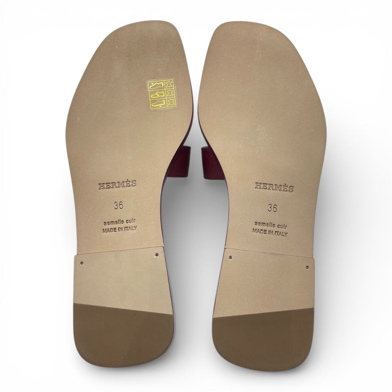 プレオウンドエルメス オラン サンダル 36 ルージュグレナ 23/23.5cm