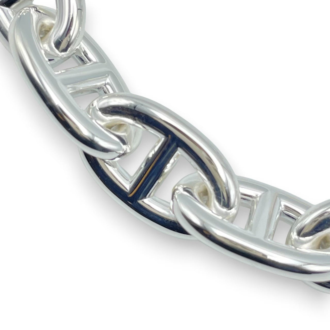 二手爱马仕 Chaine d'Ancre 手链 TGM 银 925 11 框