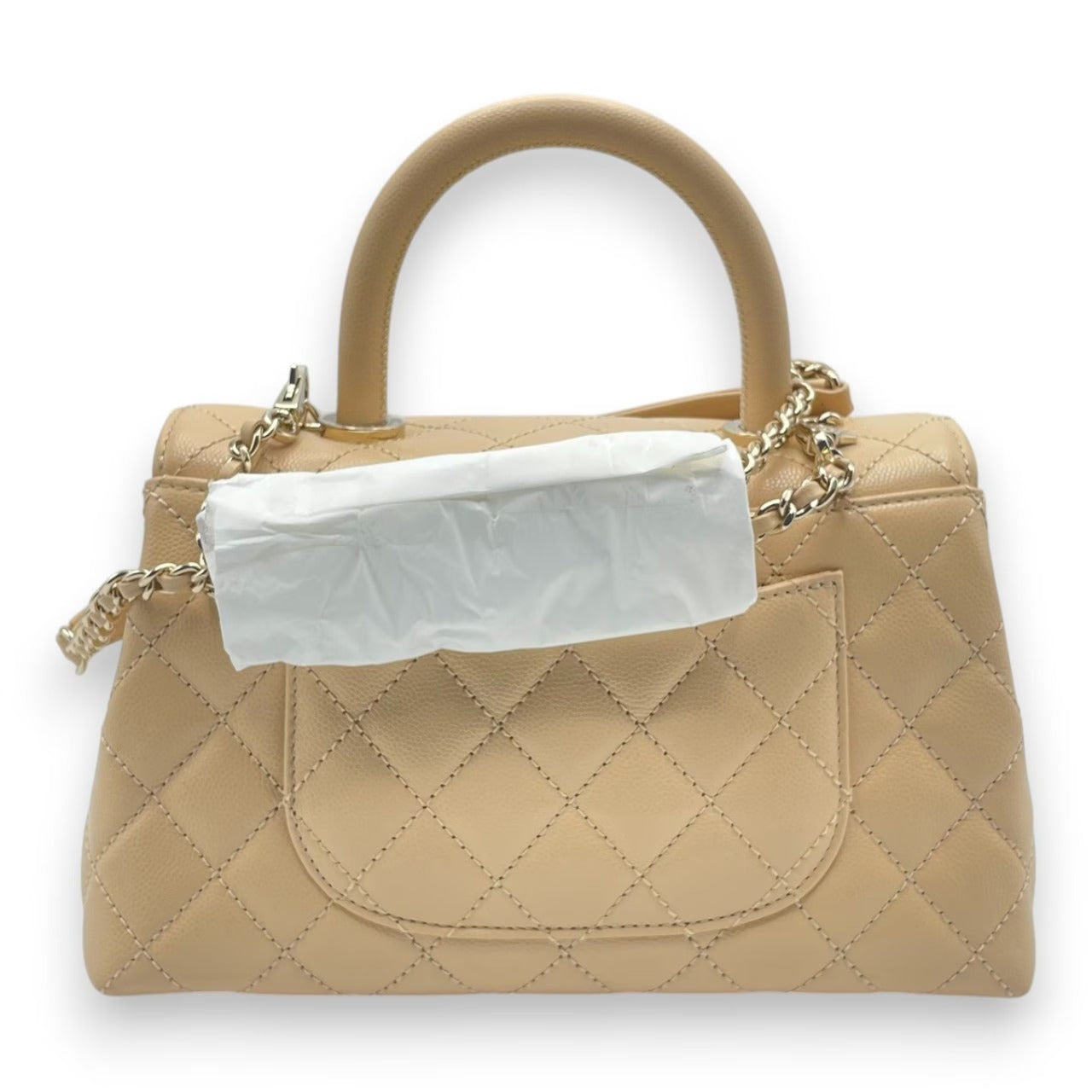 香奈儿可可手柄W24米色鱼子酱黄金配件