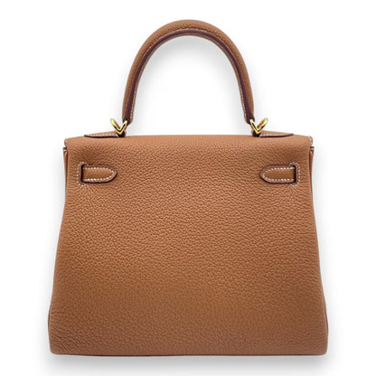 중고 헤르메스 켈리 25 골드 토고 골드 하드웨어 K 스탬프