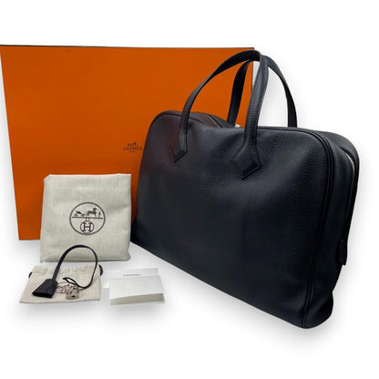 중고 헤르메스 빅토리아 II 40 블루 인디고 토리옹 클레멘스 실버 하드웨어 T 스탬프