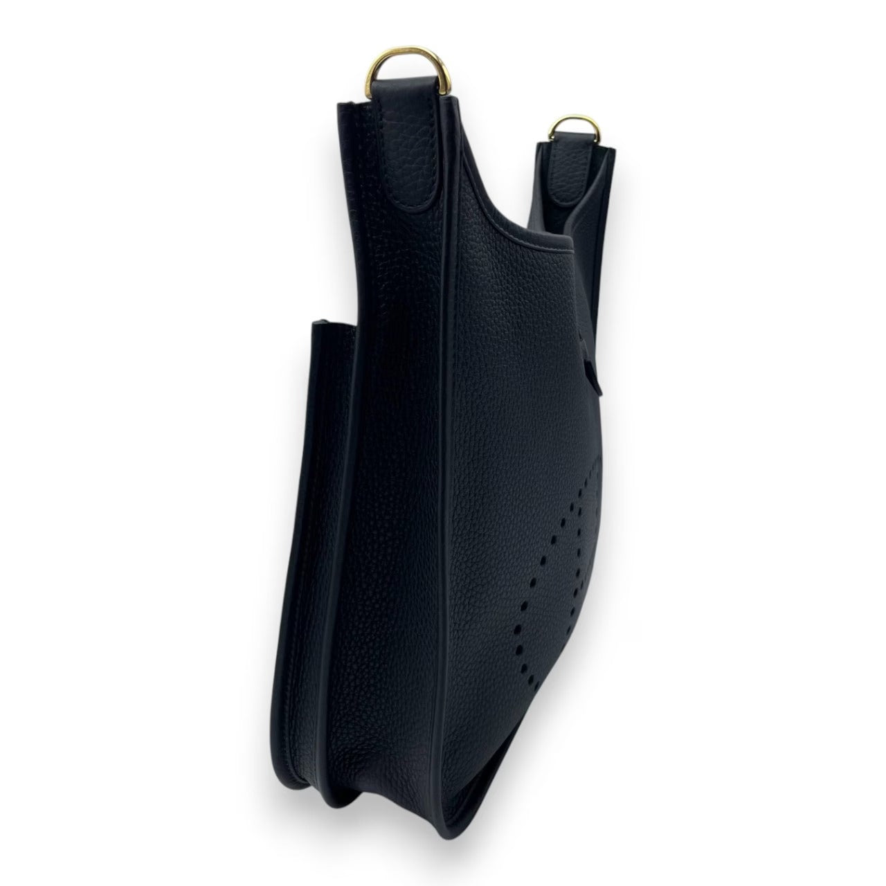 プレオウンドエルメス エヴリン PM ノワール トリヨンクレマンス ゴールド金具 K刻印