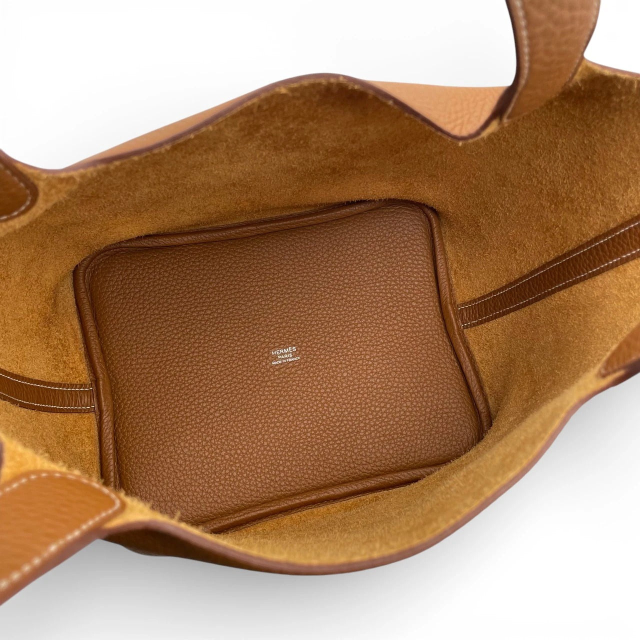 プレオウンドエルメス ピコタンロック MM ゴールド トリヨンクレマンス シルバー金具 U刻印