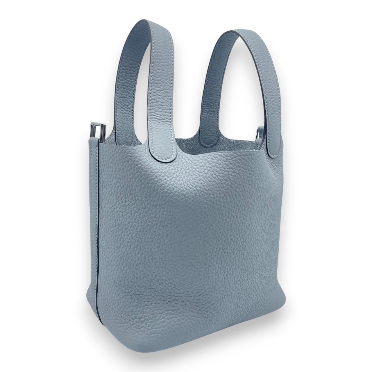 Pre-owned Hermes Picotin Lock PM Gripantin Taurillon Clemence Silver hardware K stamp