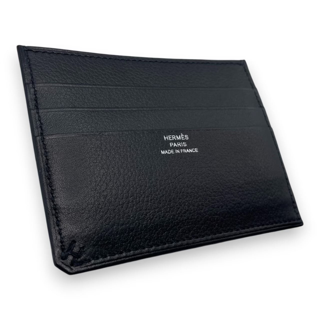 プレオウンドエルメス カードケース Hセリエ ノワール エヴァーグレイン W刻印